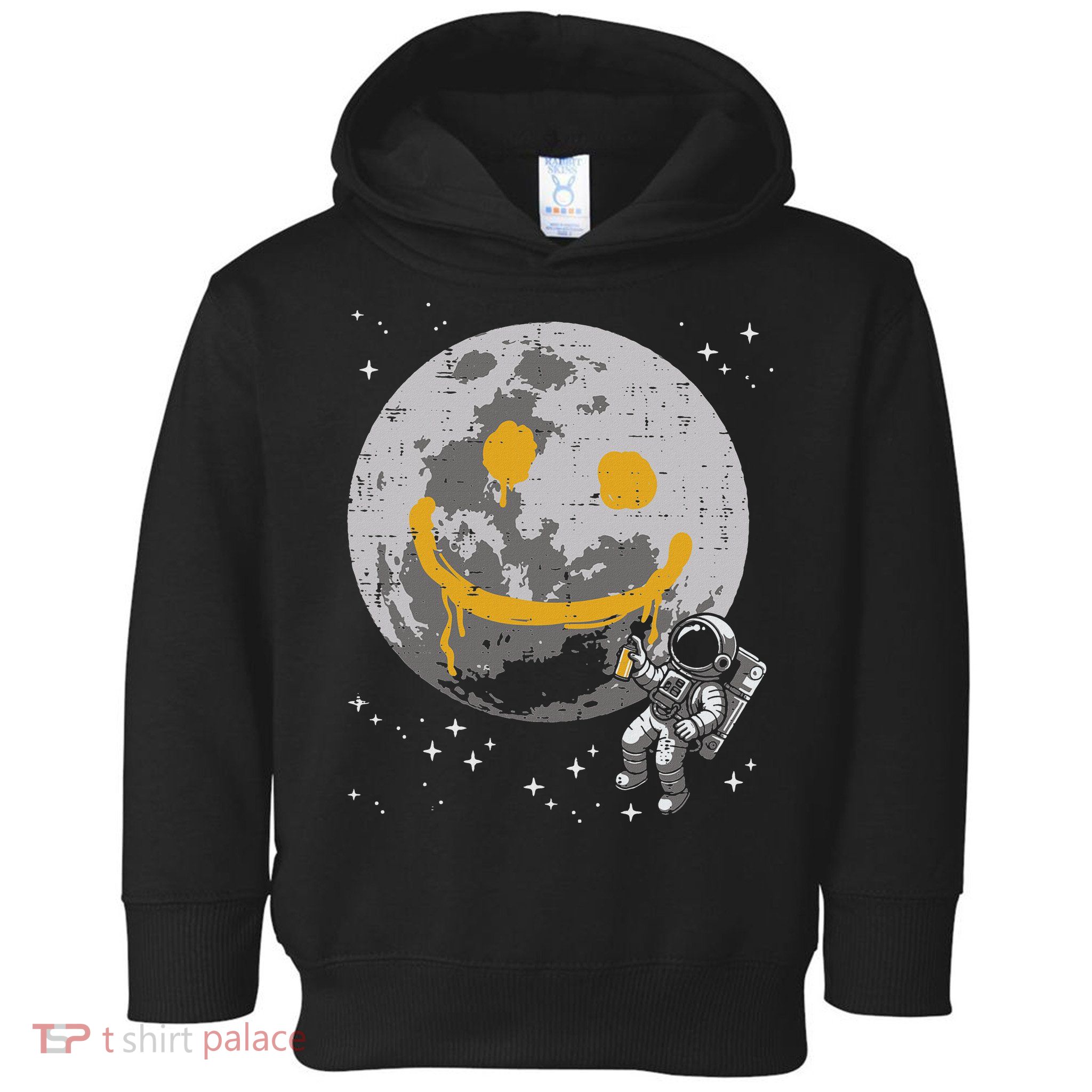Astronaut Spray Paint Moon Smile Face Space Toddler Hoodie