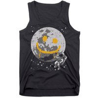 Astronaut Spray Paint Moon Smile Face Space Tank Top