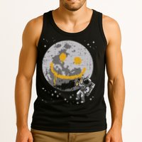 Astronaut Spray Paint Moon Smile Face Space Tank Top