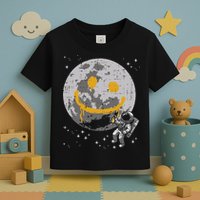 Astronaut Spray Paint Moon Smile Face Space Toddler T-Shirt