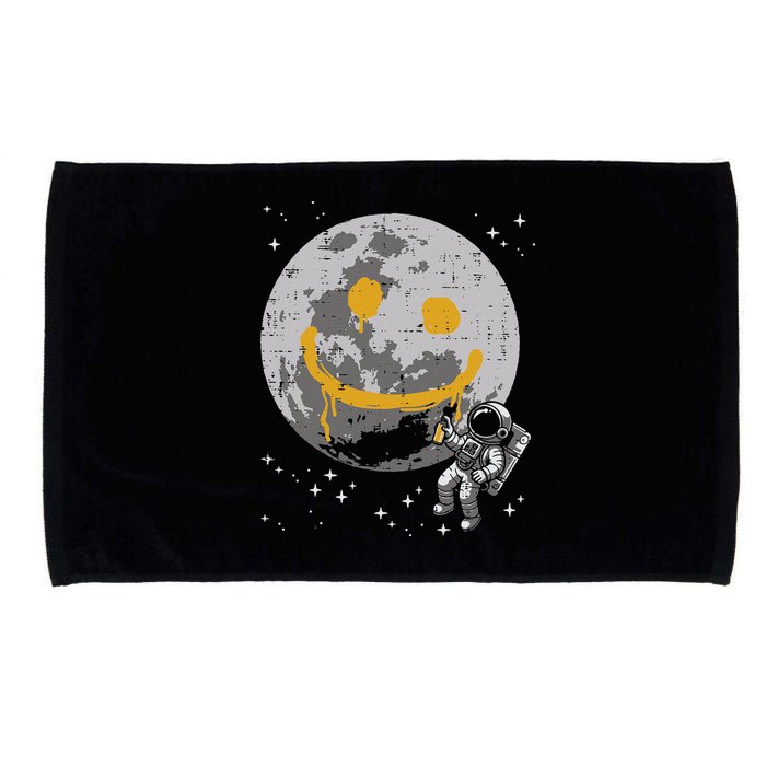 Astronaut Spray Paint Moon Smile Face Space Microfiber Hand Towel