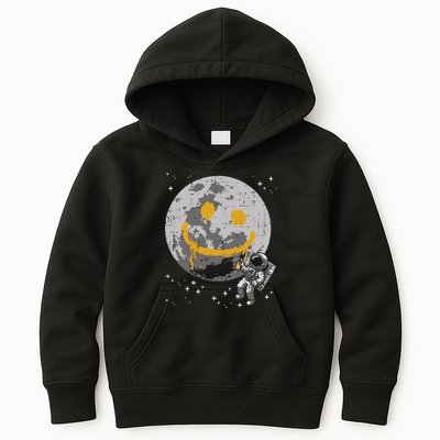 Astronaut Spray Paint Moon Smile Face Space Kids Hoodie