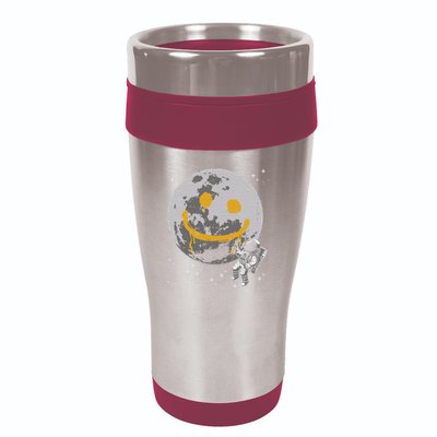 Astronaut Spray Paint Moon Smile Face Space 16oz Travel Tumbler
