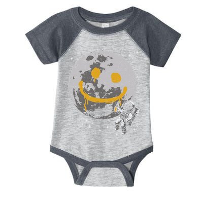 Astronaut Spray Paint Moon Smile Face Space Infant Baby Jersey Bodysuit