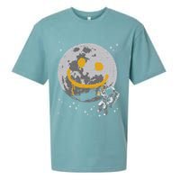 Astronaut Spray Paint Moon Smile Face Space Sueded Cloud Jersey T-Shirt
