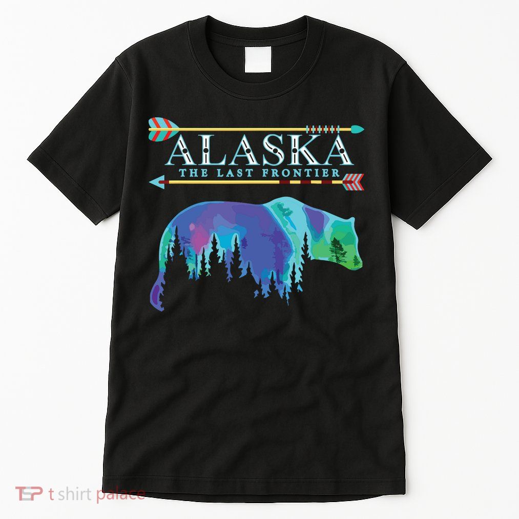 Alaska State Pride Alaska Northern Lights Alaskan Bear Tall T-Shirt