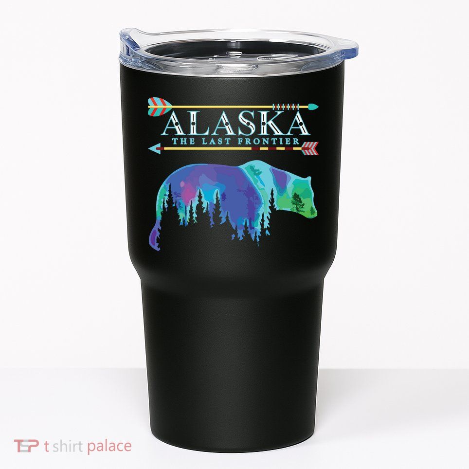 Alaska State Pride Alaska Northern Lights Alaskan Bear Tumbler