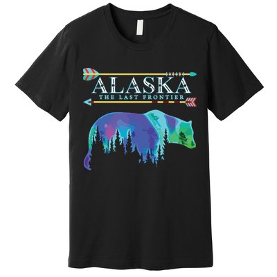 Alaska State Pride Alaska Northern Lights Alaskan Bear Premium T-Shirt