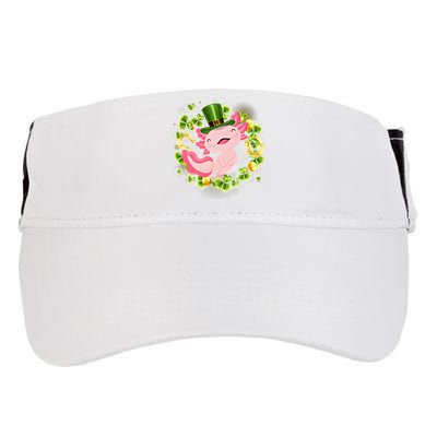 Axolotl Saint Patricks Day Lucky Cute Axolotl St Patrick Gift Adult Drive Performance Visor