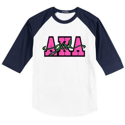 AKA Sorority Pretty Girl Greek Letters Baseball Sleeve Shirt