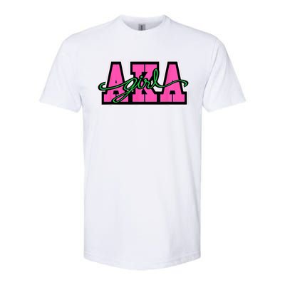 AKA Sorority Pretty Girl Greek Letters Softstyle® CVC T-Shirt