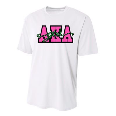 AKA Sorority Pretty Girl Greek Letters Performance Sprint T-Shirt