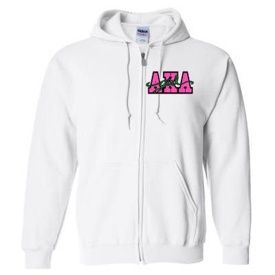 AKA Sorority Pretty Girl Greek Letters Full Zip Hoodie