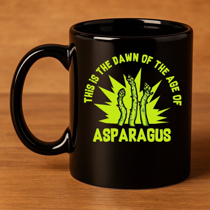 Asparagus Uprising  11oz C Handle Ceramic Mug