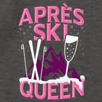 Apres Ski Queen Skiing Winter Sports Funny Party Vector Backpack