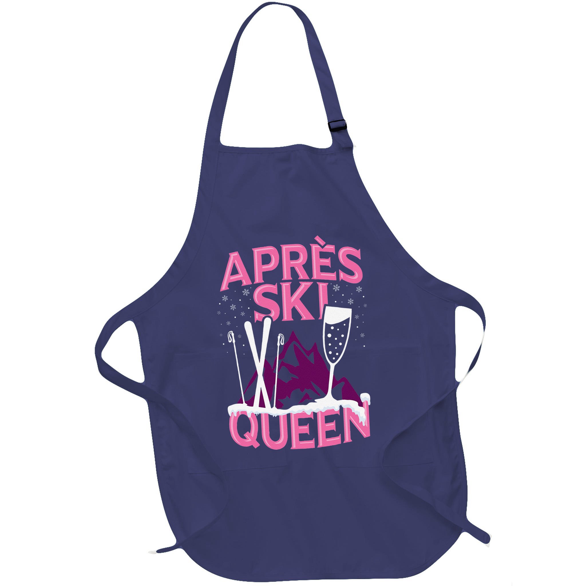 Apres Ski Queen Skiing Winter Sports Funny Party Apron