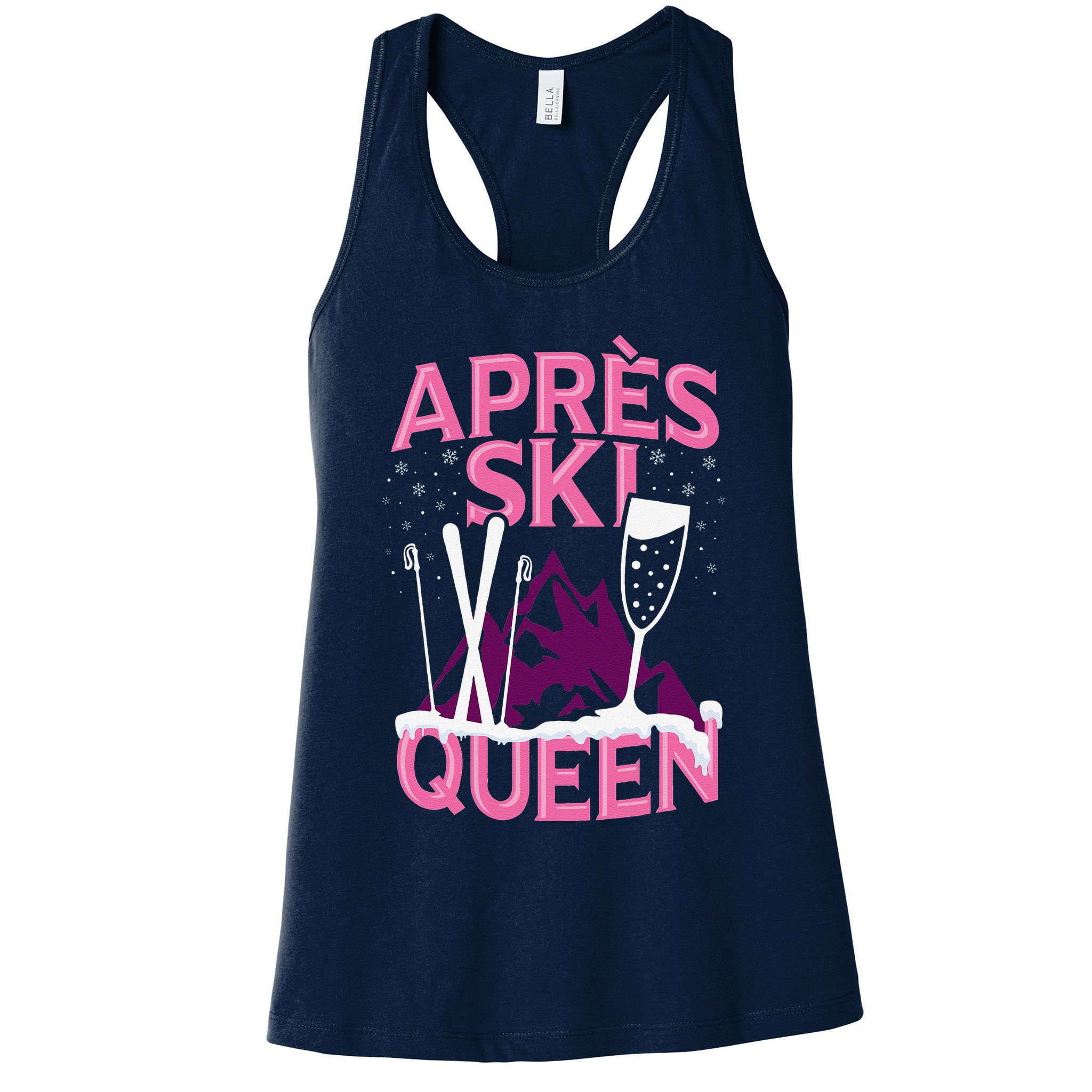 Apres Ski Queen Skiing Winter Sports Funny Party Womens Tank Top