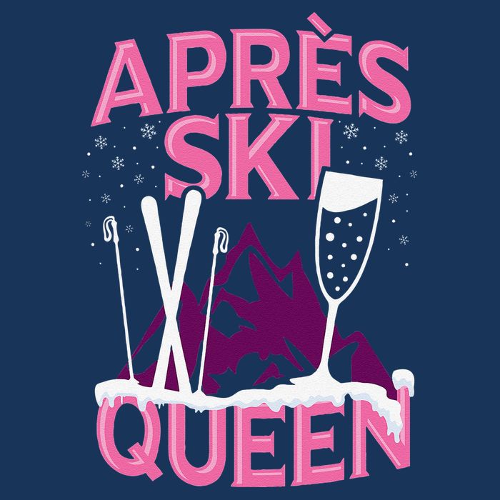 Apres Ski Queen Skiing Winter Sports Funny Party Womens Tank Top