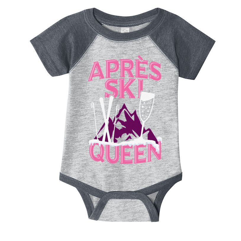 Apres Ski Queen Skiing Winter Sports Funny Party Infant Baby Jersey Bodysuit