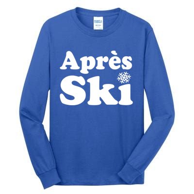 Apres Ski Retro Style Snowflake Gift Tall Long Sleeve T-Shirt