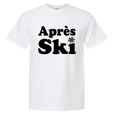 Apres Ski Retro Style Snowflake Gift Garment-Dyed Heavyweight T-Shirt