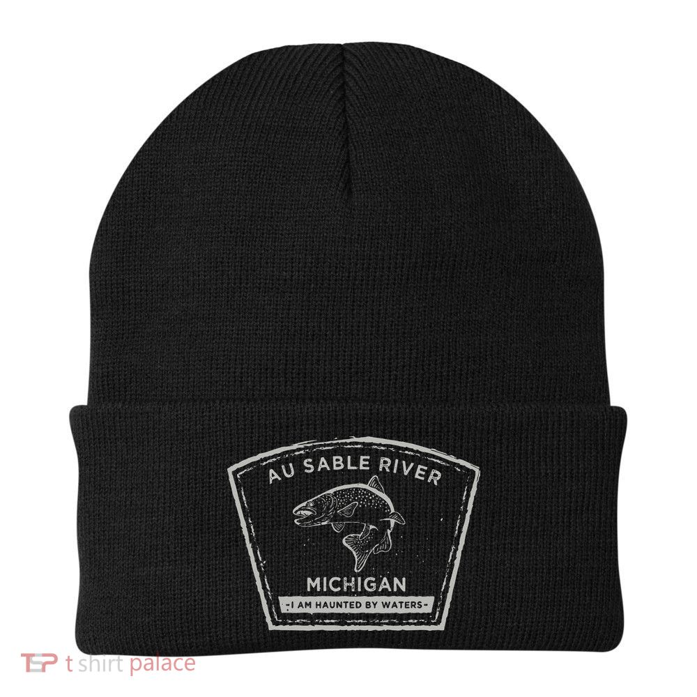 Au Sable River Michigan Fly Fishing Beanie