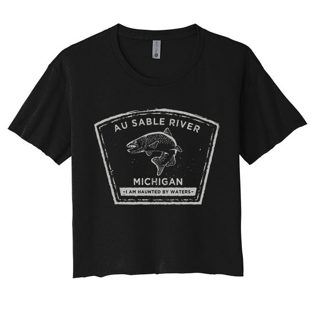 Au Sable River Michigan Fly Fishing Crop Top