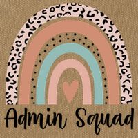 Admin Squad Rainbow Matching Admin Team Assistants Staff Gift Cotton Canvas Backpack