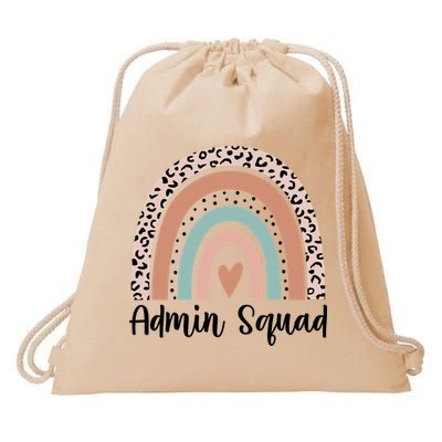 Admin Squad Rainbow Matching Admin Team Assistants Staff Gift Drawstring Bag