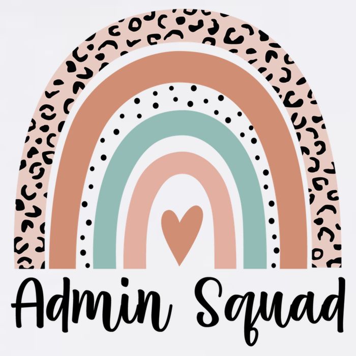 Admin Squad Rainbow Matching Admin Team Assistants Staff Gift Cool Comfort Performance Bucket Hat