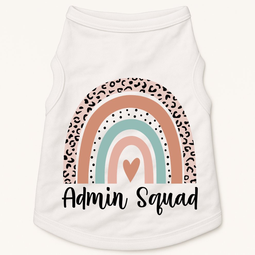 Admin Squad Rainbow Matching Admin Team Assistants Staff Gift Doggie Tank