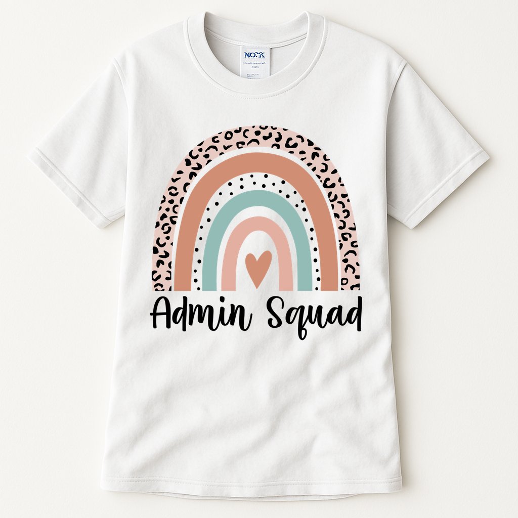 Admin Squad Rainbow Matching Admin Team Assistants Staff Gift Tall T-Shirt