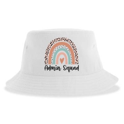 Admin Squad Rainbow Matching Admin Team Assistants Staff Gift Sustainable Bucket Hat