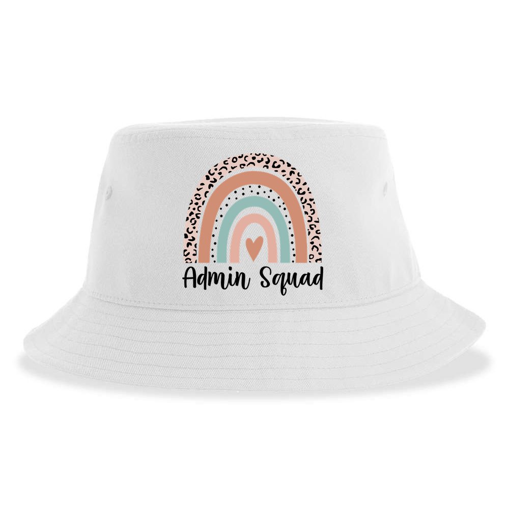 Admin Squad Rainbow Matching Admin Team Assistants Staff Gift Sustainable Bucket Hat