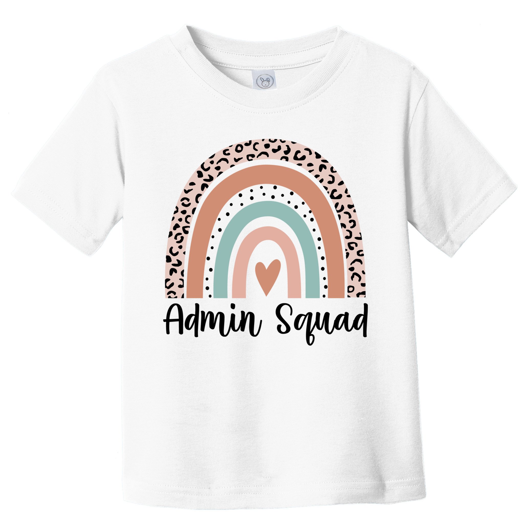 Admin Squad Rainbow Matching Admin Team Assistants Staff Gift Toddler T-Shirt