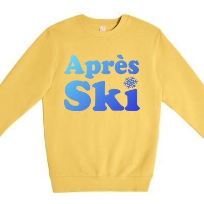 Apres Ski Retro Style Snowflake Gift Premium Crewneck Sweatshirt