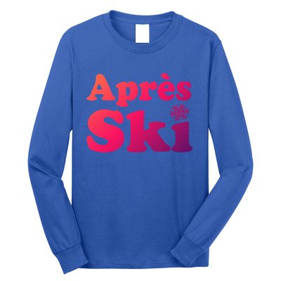 Apres Ski Retro Style Snowflake Gift Long Sleeve Shirt