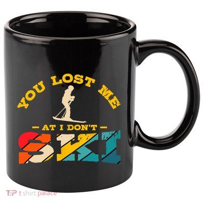 Alpine Ski Retro Vintage Slope Downhill Skiing Skier Sport 11oz C Handle Ceramic Mug