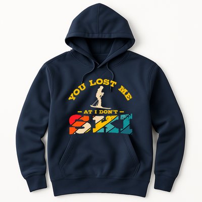 Alpine Ski Retro Vintage Slope Downhill Skiing Skier Sport Hoodie