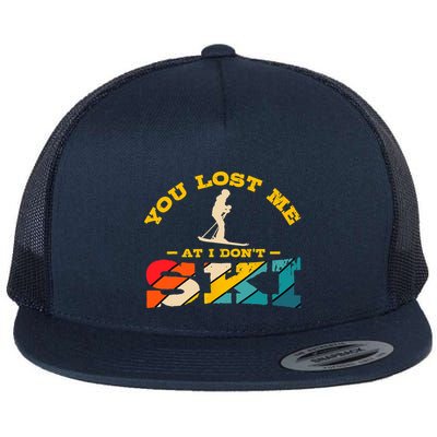 Alpine Ski Retro Vintage Slope Downhill Skiing Skier Sport Flatbill Hat