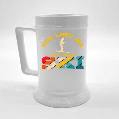 Alpine Ski Retro Vintage Slope Downhill Skiing Skier Sport Beer Stein