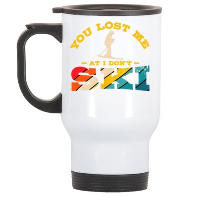 Alpine Ski Retro Vintage Slope Downhill Skiing Skier Sport Stainless Steel Travel Mug