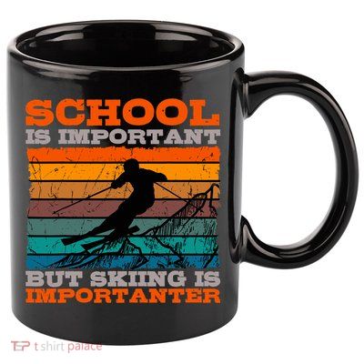 Alpine Ski Retro Vintage School Slope Downhill Skiing Skier 11oz C Handle Ceramic Mug