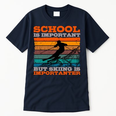 Alpine Ski Retro Vintage School Slope Downhill Skiing Skier Tall T-Shirt