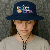 Alright Stop Regulate And Listen School Teacher Bucket Hat