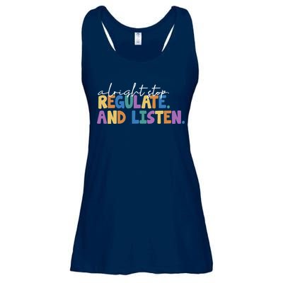 Alright Stop Regulate And Listen School Teacher Ladies Essential Flowy Tank