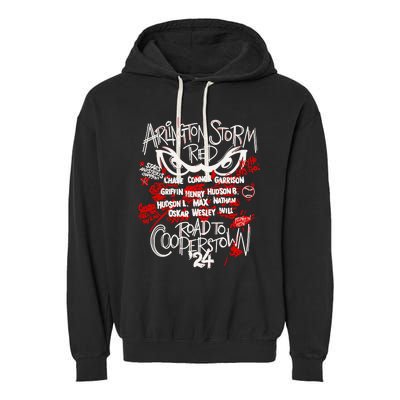 Arlington Storm Red Road To Cooperstown Garment-Dyed Fleece Hoodie