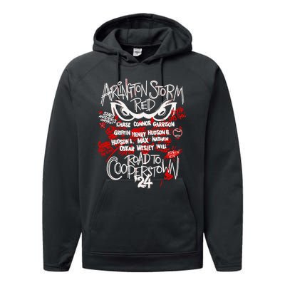 Arlington Storm Red Road To Cooperstown Performance Fleece Hoodie