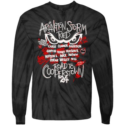 Arlington Storm Red Road To Cooperstown Tie-Dye Long Sleeve Shirt