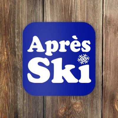 Apres Ski Retro Style Snowflake Funny Gift Coaster